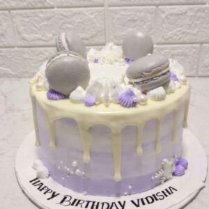 Designer macaron cake Chennai with colourful macarons and elegant finish